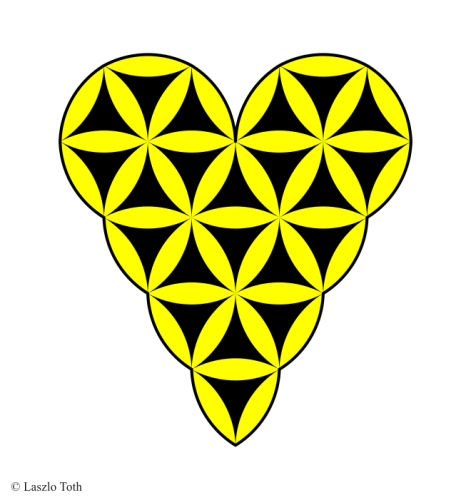 Sacred heart 2D yellow